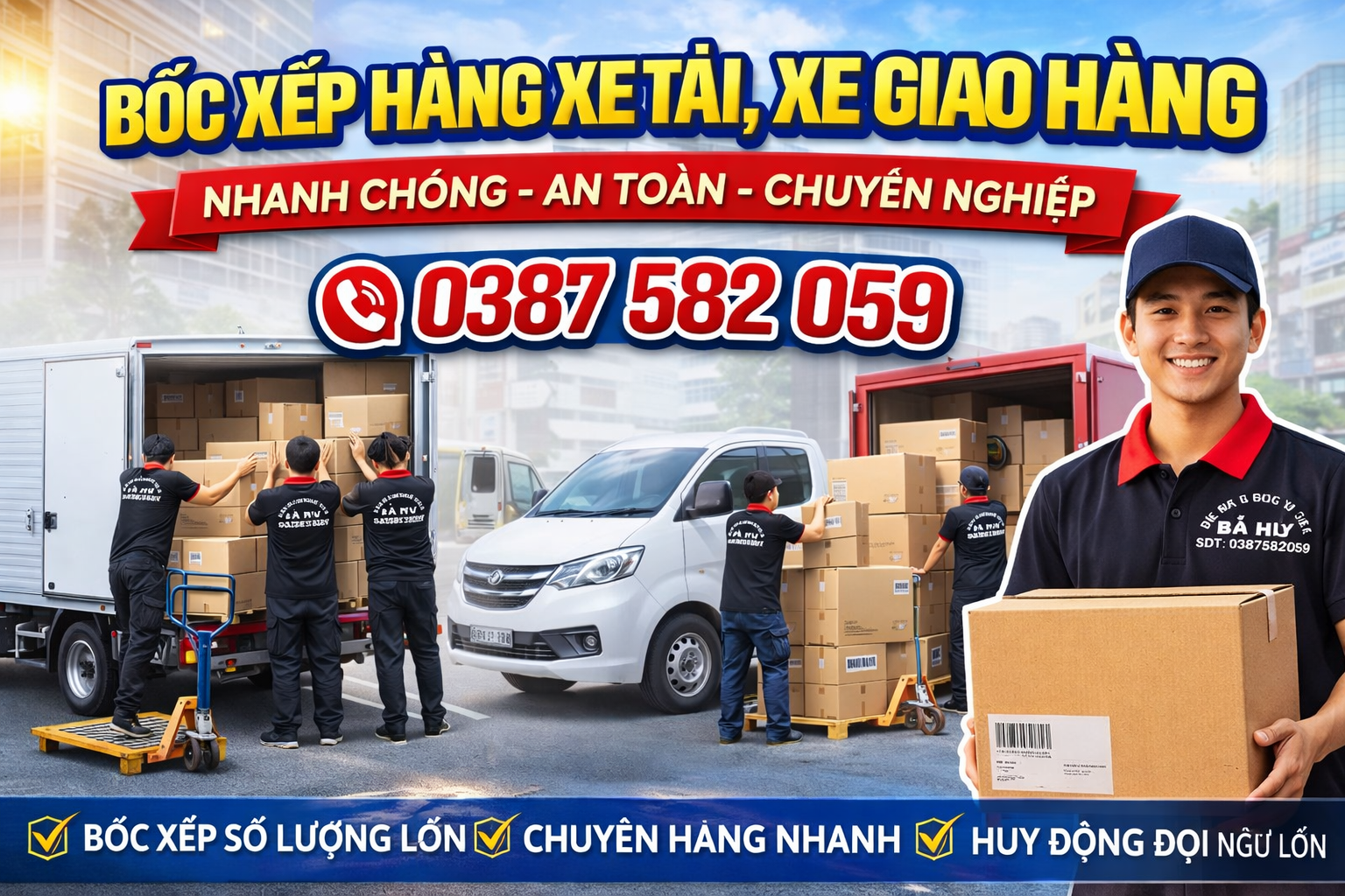 A group of people loading boxes into a truckAI-generated content may be incorrect.